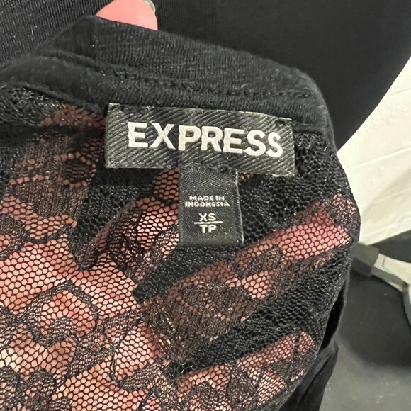 Express X-Small Sheer Sleeve Top – Elegant & Chic - Picture 2 of 7